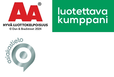 luotettava kumppani aa-luottoluokitus logot